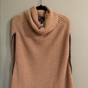 Dennis Basso Camel Cowl Neck Sweater